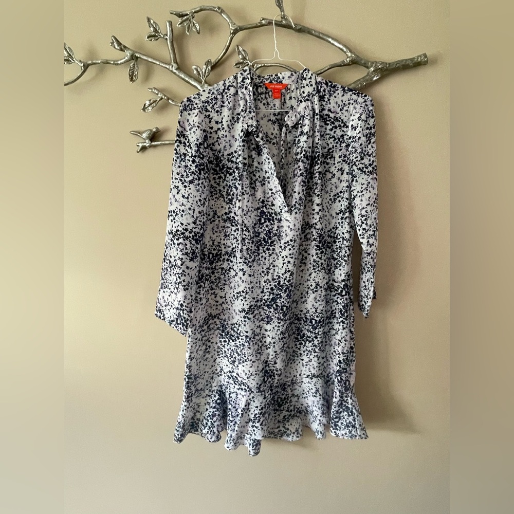 Elegant Levander Floral Shirt Dress